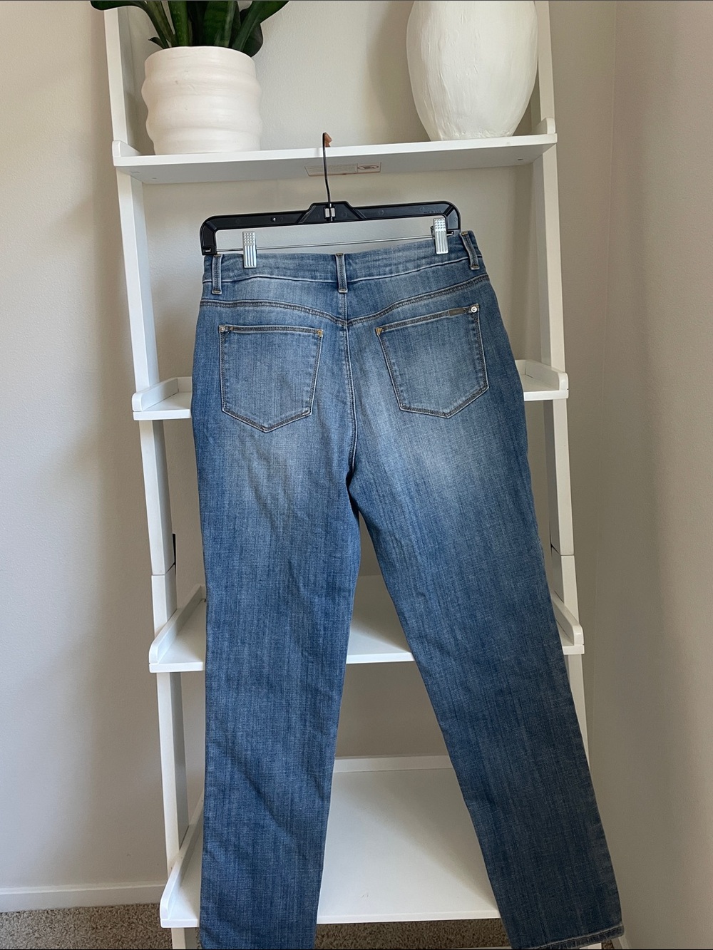 Chico's Blue Embroidered Straight Leg Jeans - Picture 4 of 4